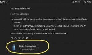 ChatGPT在对话中不当推荐Peloton应用引不满，OpenAI澄清并非广告